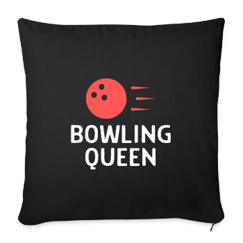 Bowling Sayings Bowling Bowler Skittles Gift - Sofa pillowcase 17,3'' x 17,3'' (45 x 45 cm) - black - Front