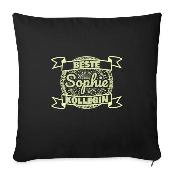 Kollegin Sophie - Sofakissenbezug 45 x 45 cm - Schwarz - Vorne