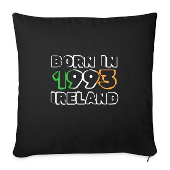 Irlande 1993 - Housse de coussin décorative 45 x 45 cm - noir - Devant