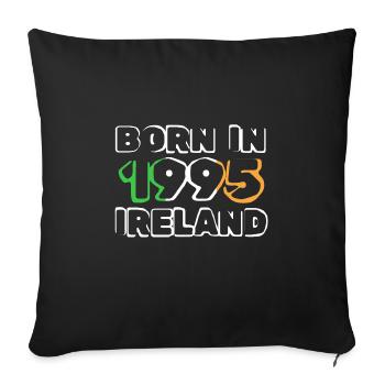 Né en 1995 - Housse de coussin décorative 45 x 45 cm - noir - Devant