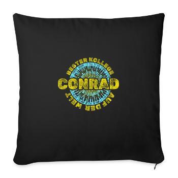 Vorname Conrad - Sofakissenbezug 45 x 45 cm - Schwarz - Vorne