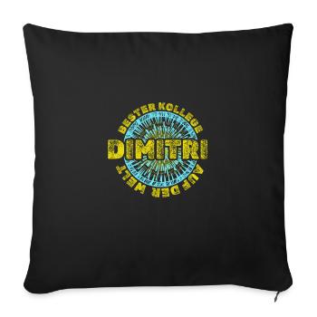 Vorname Dimitri - Sofakissenbezug 45 x 45 cm - Schwarz - Vorne