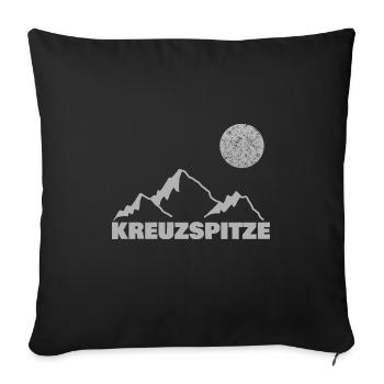 Dentelle croisée - Housse de coussin décorative 45 x 45 cm - noir - Devant