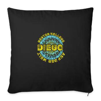 Gift for Diego - Sofa pillowcase 17,3'' x 17,3'' (45 x 45 cm) - black - Front