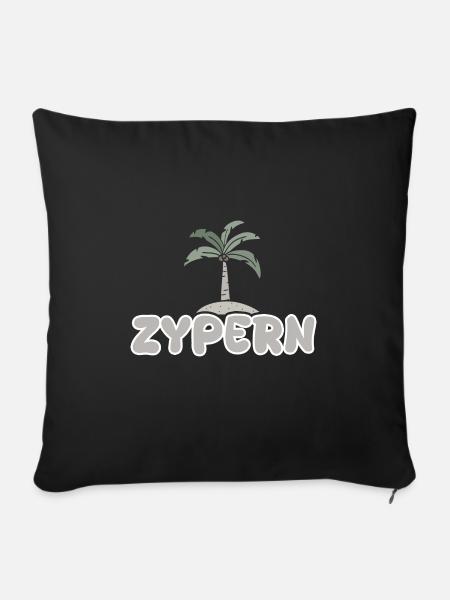 Zypern als Zypern - Sofakissenbezug 45 x 45 cm - Schwarz