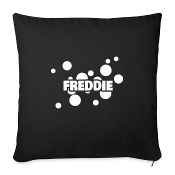 Freddie as a first name - Sofa pillowcase 17,3'' x 17,3'' (45 x 45 cm) - black - Front