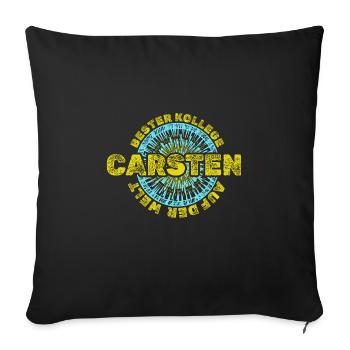 Vorname Carsten - Sofakissenbezug 45 x 45 cm - Schwarz - Vorne