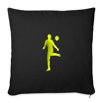 Footballeur - Housse de coussin décorative 45 x 45 cm - noir - Devant