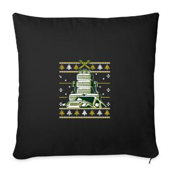 Voiture Tuning Christmas Tuner Maturité de tournevis de voiture - Housse de coussin décorative 45 x 45 cm - noir - Devant