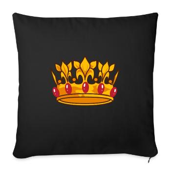 Krone - Sofakissenbezug 45 x 45 cm - Schwarz - Vorne
