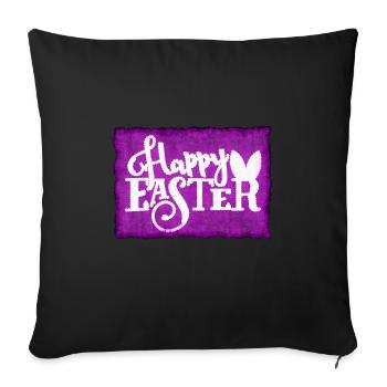 Easter - Sofa pillowcase 17,3'' x 17,3'' (45 x 45 cm) - black - Front
