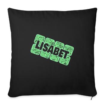 Mother Infant First name Lisabet - Sofa pillowcase 17,3'' x 17,3'' (45 x 45 cm) - black - Front
