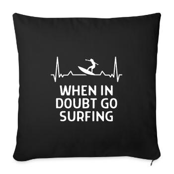 Surfer Surfer Funny Sniffer Cadeau - Housse de coussin décorative 45 x 45 cm - noir - Devant