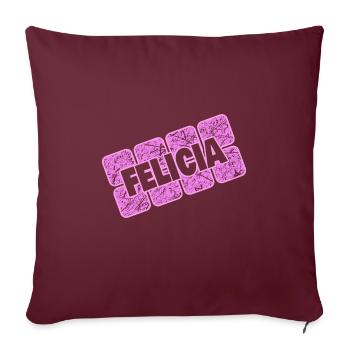 Nom jour Felicia - Housse de coussin décorative 45 x 45 cm - bordeaux - Devant