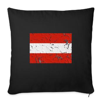 Gift for Austria - Sofa pillowcase 17,3'' x 17,3'' (45 x 45 cm) - black - Front