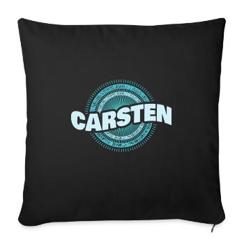 Carsten als Geschenkidee - Sofakissenbezug 45 x 45 cm - Schwarz - Vorne