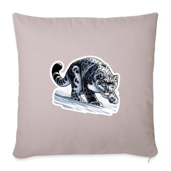 Snow Leopard Leopard White Leopard - Sofa pillowcase 17,3'' x 17,3'' (45 x 45 cm) - light taupe - Front