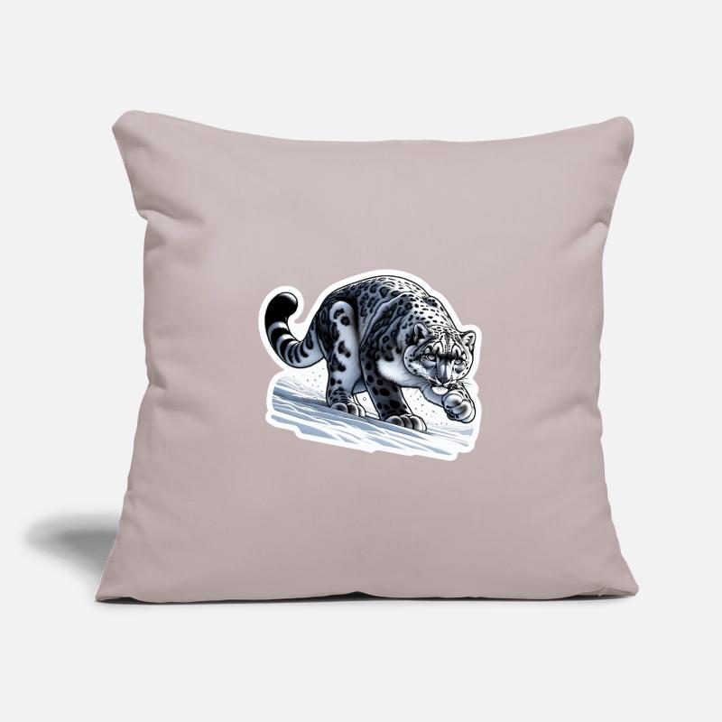 Snow Leopard Leopard White Leopard Sofa pillowcase 17,3'' x 17,3'' (45 x 45 cm)