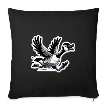 Funny Canadian Goose Illustration - Sofa pillowcase 17,3'' x 17,3'' (45 x 45 cm) - black - Front