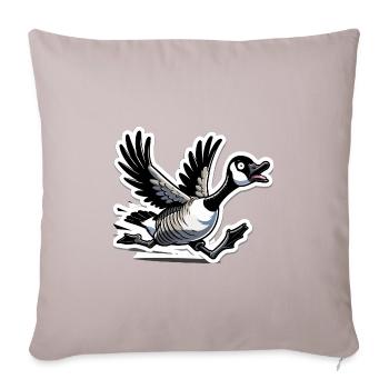 Lustige kanadische Gans-Illustration - Sofakissenbezug 45 x 45 cm - helles Taupe - Vorne