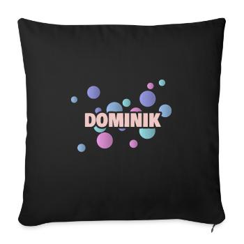 Cadeau pour Dominik - Housse de coussin décorative 45 x 45 cm - noir - Devant