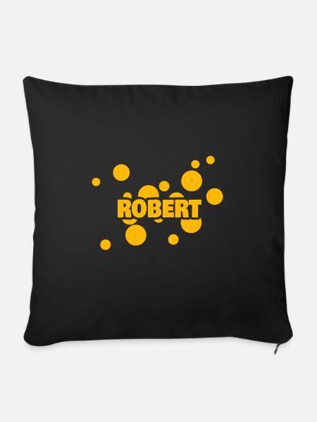 Robert als Robert - Sofakissenbezug 45 x 45 cm - Schwarz