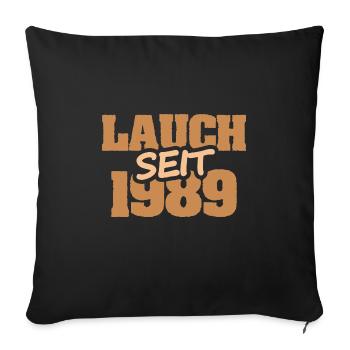 1989 - Housse de coussin décorative 45 x 45 cm - noir - Devant