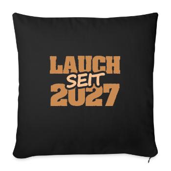 2027 - Sofa pillowcase 17,3'' x 17,3'' (45 x 45 cm) - black - Front