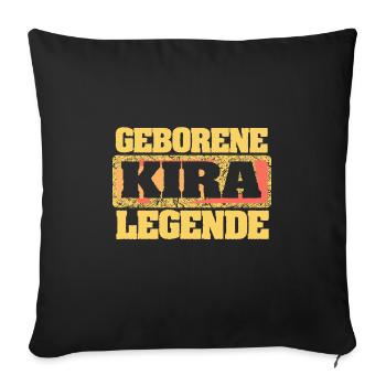 Geborene Legende als Kira - Sofakissenbezug 45 x 45 cm - Schwarz - Vorne