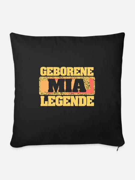 Mia - Sofakissenbezug 45 x 45 cm - Schwarz