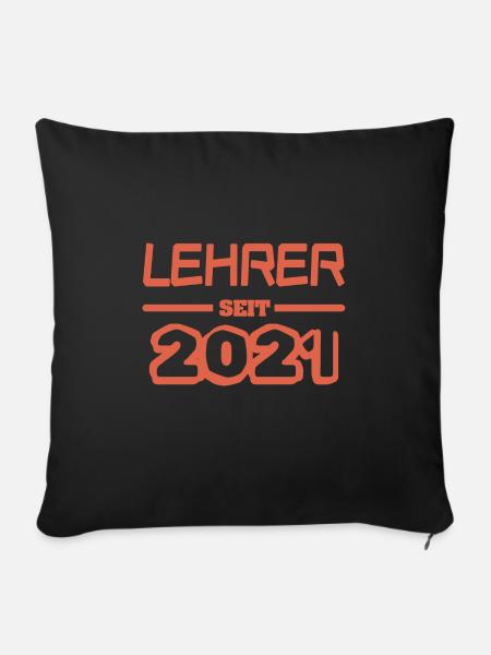Jahr 2021 - Sofakissenbezug 45 x 45 cm - Schwarz