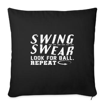 Golf Geschenk Witz Golfspieler Golfer - Sofakissenbezug 45 x 45 cm - Schwarz - Vorne