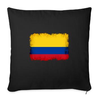 Gift for Colombia - Sofa pillowcase 17,3'' x 17,3'' (45 x 45 cm) - black - Front