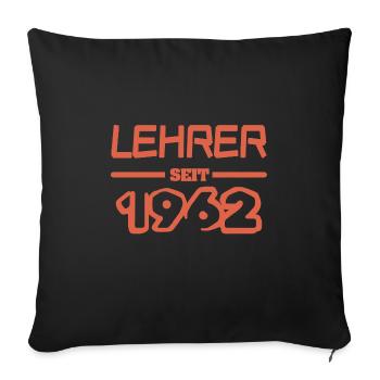 Année 1962 - Housse de coussin décorative 45 x 45 cm - noir - Devant