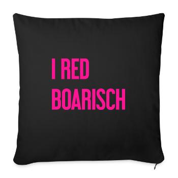 I boarisch rouge - Housse de coussin décorative 45 x 45 cm - noir - Devant