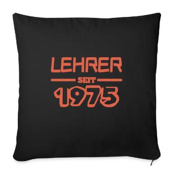 Teacher 1975 - Sofa pillowcase 17,3'' x 17,3'' (45 x 45 cm) - black - Front