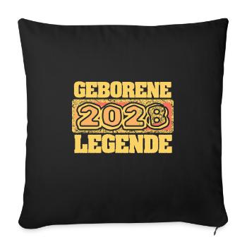 2028 - Sofa pillowcase 17,3'' x 17,3'' (45 x 45 cm) - black - Front