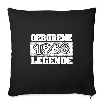 Birthday 1966 - Sofa pillowcase 17,3'' x 17,3'' (45 x 45 cm) - black - Front