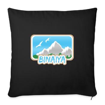 Binaiya - Sofa pillowcase 17,3'' x 17,3'' (45 x 45 cm) - black - Front