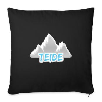 Mount Teide - Sofa pillowcase 17,3'' x 17,3'' (45 x 45 cm) - black - Front