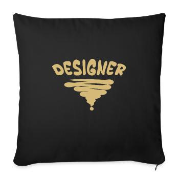 Designer as a profession - Sofa pillowcase 17,3'' x 17,3'' (45 x 45 cm) - black - Front