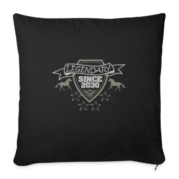 Horse 2030 - Sofa pillowcase 17,3'' x 17,3'' (45 x 45 cm) - black - Front
