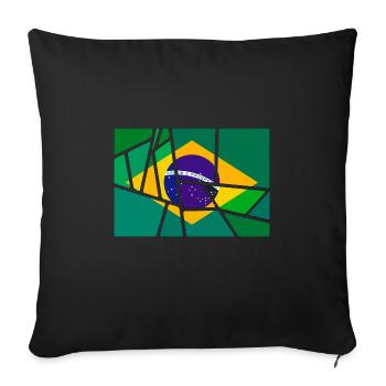 Brazil - Sofa pillowcase 17,3'' x 17,3'' (45 x 45 cm) - black - Front