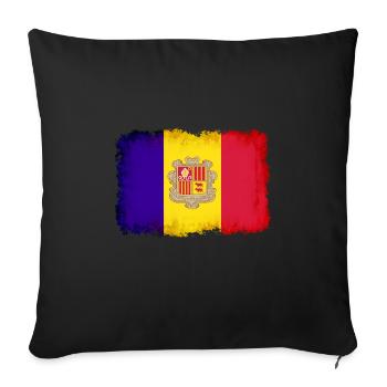 Andorra - Sofa pillowcase 17,3'' x 17,3'' (45 x 45 cm) - black - Front
