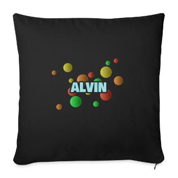 Alvin Ball Pit. - Sofa pillowcase 17,3'' x 17,3'' (45 x 45 cm) - black - Front