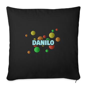 Birthday Danilo - Sofa pillowcase 17,3'' x 17,3'' (45 x 45 cm) - black - Front