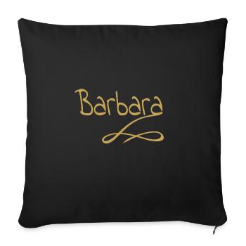 Vorname barbara - Sofakissenbezug 45 x 45 cm - Schwarz - Vorne