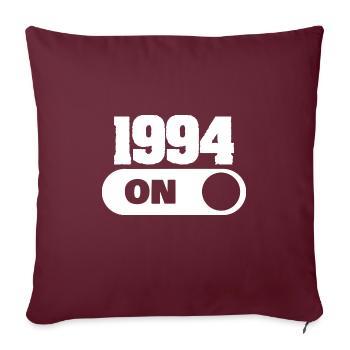 Year 1994 - Sofa pillowcase 17,3'' x 17,3'' (45 x 45 cm) - burgundy - Front