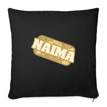 Santé & Médical Naima - Housse de coussin décorative 45 x 45 cm - noir - Devant