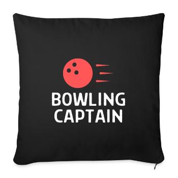 Bowling Dictons Bowling Bowler Skittles Cadeau - Housse de coussin décorative 45 x 45 cm - noir - Devant